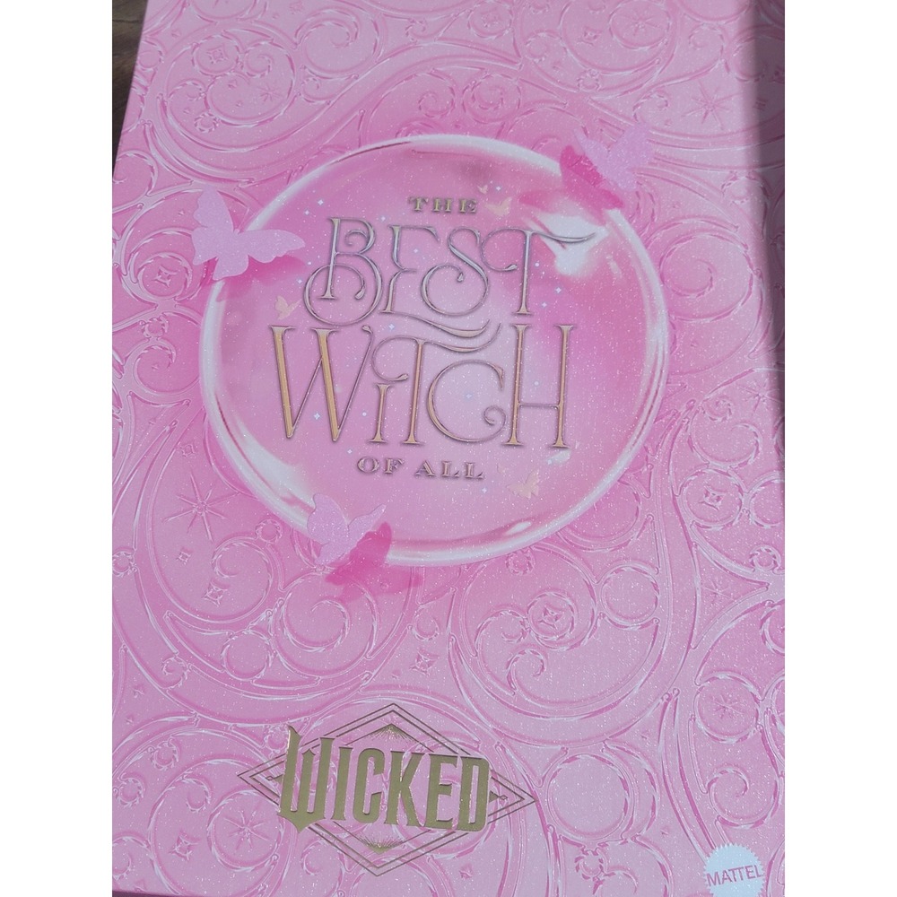 Mattel Wicked Glinda Upland Doll Pink Bubble Gown Movie Collectible New Box - Picture 2 of 3
